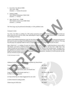 3 Lieder von Dominique Le Gendre 