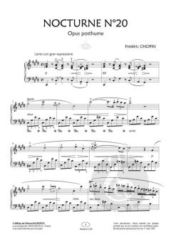 Nocturne no. 20 Opus posthume von Frédéric Chopin 