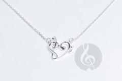 Pendentif Cœur de Clés + Chaîne de cou 40 cm HazenArt 