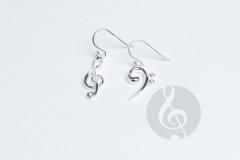 Boucles d'Oreilles Clé de Sol & Clé de Fa HazenArt 