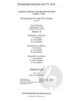 6 Konzerte von Joseph Bodin de Boismortier 