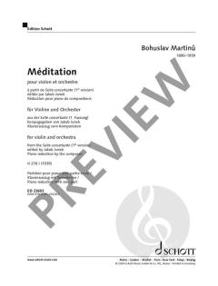 Méditation H 276 I von Bohuslav Martinu 