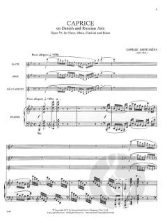 Caprice on Danish & Russian Airs, Op. 79 for Flute, Oboe, Clarinet & Piano (Camille Saint-Saëns) 