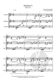 Sinfonia 1-5 BWV 787-791 von Johann Sebastian Bach 