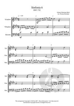 Sinfonia 6-10 BWV 792-796 von Johann Sebastian Bach 