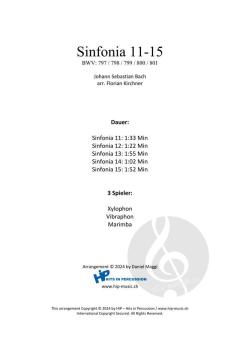 Sinfonia 11-15 BWV 797-801 von Johann Sebastian Bach 