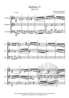 Sinfonia 11-15 BWV 797-801 von Johann Sebastian Bach 