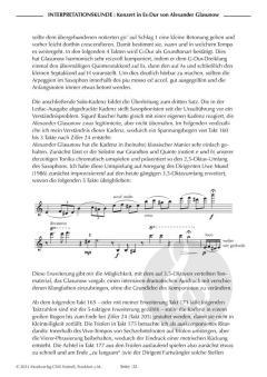 Interpretationskunde 1: Konzert in Eb-Dur von A. Glasunow 