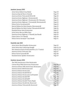 Fender Electric Guitars & Basses 