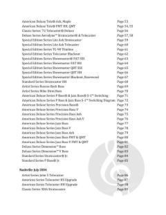 Fender Electric Guitars & Basses 