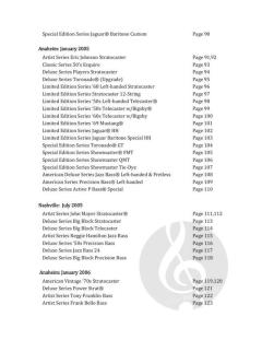 Fender Electric Guitars & Basses 