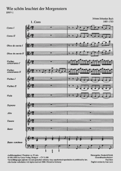Wie schön leuchtet der Morgenstern von Johann Sebastian Bach (Download) 