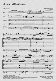 Ich hatte viel Bekümmernis (1. Fassung) von Johann Sebastian Bach (Download) 