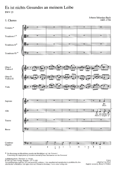 Es ist nichts Gesundes an meinem Leibe von Johann Sebastian Bach (Download) 