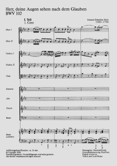 Herr, deine Augen sehen nach dem Glauben (J.S. Bach) 