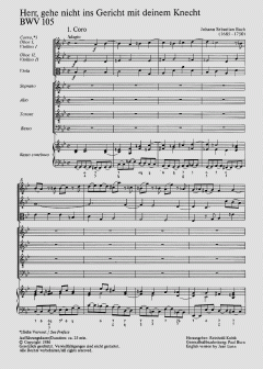 Herr, gehe nicht ins Gericht mit deinem Knecht von Johann Sebastian Bach (Download) 