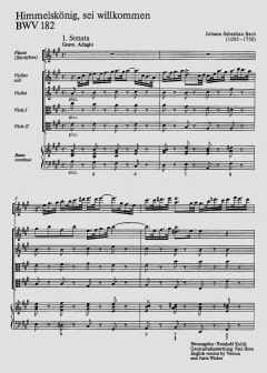 Himmelskönig, sei willkommen A-Dur von Johann Sebastian Bach (Download) 