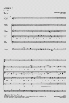 Missa in F-Dur BWV 233 von Johann Sebastian Bach (Download) 
