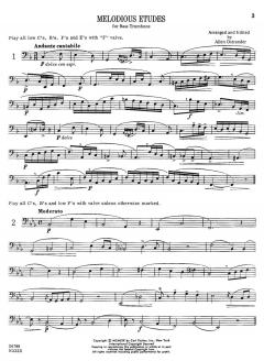 Melodious Etudes For Bass Trombone von Allen Ostrander 