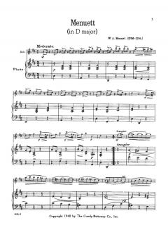 Menuett in D Major von Wolfgang Amadeus Mozart 