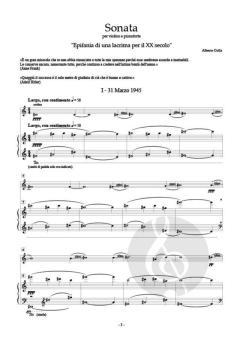 Sonata "Epifania di una lacrima per il XX secolo" 