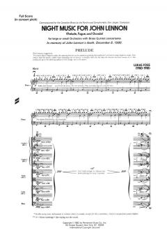 Night Music For John Lennon (Lukas Foss) 