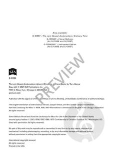 The Lyric Gospel Acclamations 