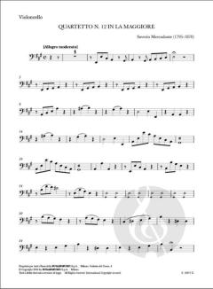 Quartetto n. 12 in la maggiore 