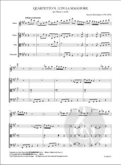 Quartetto n. 12 in la maggiore 