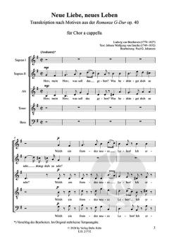 Neue Liebe, neues Leben für gemischten Chor a cappella 