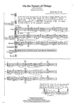 On The Nature Of Things (Henry Brant) >> Noten