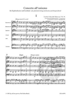 Concerto all'unisono A-Dur von Dall'Abaco 