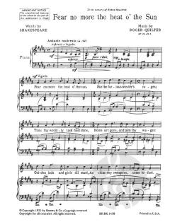 5 Shakespeare Songs op. 23 von Roger Quilter 