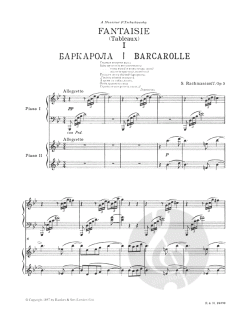 Fantaisie (Tableaux) op. 5 von Sergei Rachmaninow 