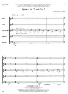 Quintet for Winds No 2 (David Maslanka) 