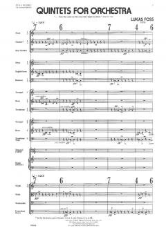 Quintets For Orchestra von Lukas Foss 