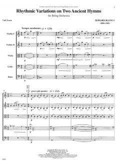 Rhythmic Variations On 2 Ancient Hymns von Howard Hanson 