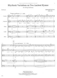 Rhythmic Variations on Two Ancient Hymns von Howard Hanson 