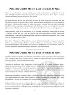 4 Motets pour le temps de Noël von Francis Poulenc 