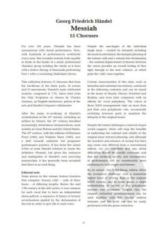 15 Choruses from 'Messiah' von Georg Friedrich Händel 