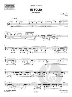 In folio von Pascal Dusapin 