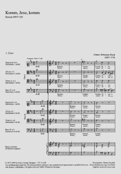 Komm, Jesu, komm von Johann Sebastian Bach (Download) 
