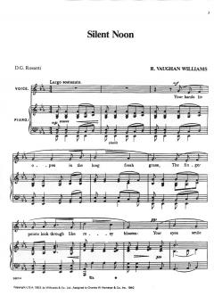 Silent Noon (Key Of E-Flat) von Ralph Vaughan Williams 