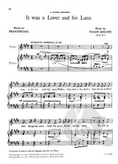 5 Shakespeare Songs op. 23 von Roger Quilter 