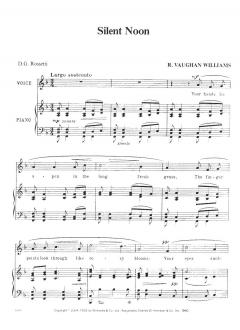 Silent Noon (Key Of F) von Ralph Vaughan Williams 