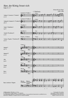 Herr, der König freuet sich von Johann Michael Bach (Download) 