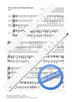 Nun komm, der Heiden Heiland g-Moll von Johann Hermann Schein (Download) 