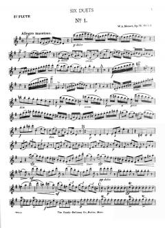 6 Duets op. 75 Nr. 1-3 von Wolfgang Amadeus Mozart 