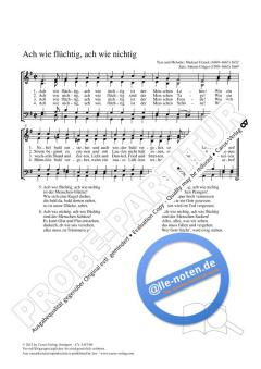 Ach wie flüchtig, ach wie nichtig von Johann Crüger (Download) 