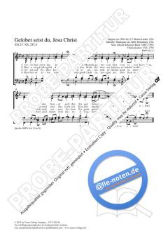 Gelobet seist du, Jesu Christ G-Dur BWV 64, 2 von Johann Sebastian Bach (Download) 
